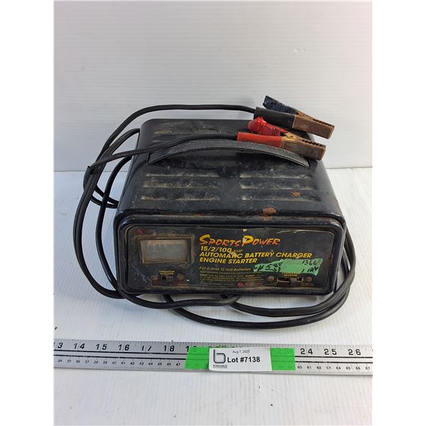 Sports Power 15/2/100AMP Automatic Battery Charger/Engine Starter - As Is