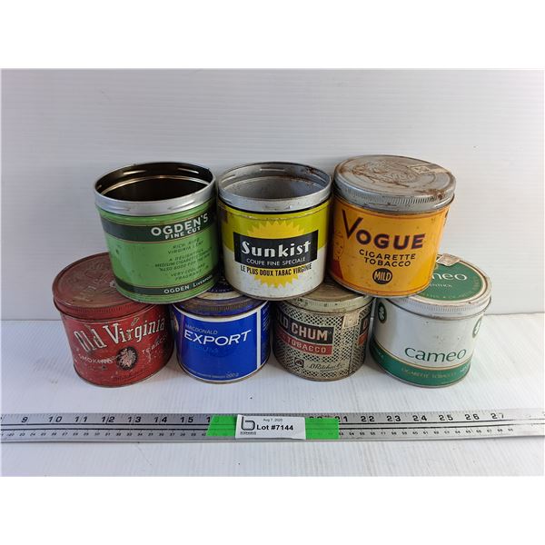 Vintage Tobacco Tins - Vogue, Cameo and Old Chum