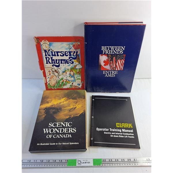 Various Books - Nursery Rhymes, Scenic Wonders of Canada and Clark Operator Training Manual