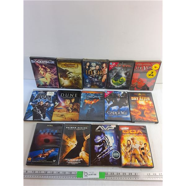 (14) Various DVD Movies - The Dark Knight, Doom and Dungeons Dragons