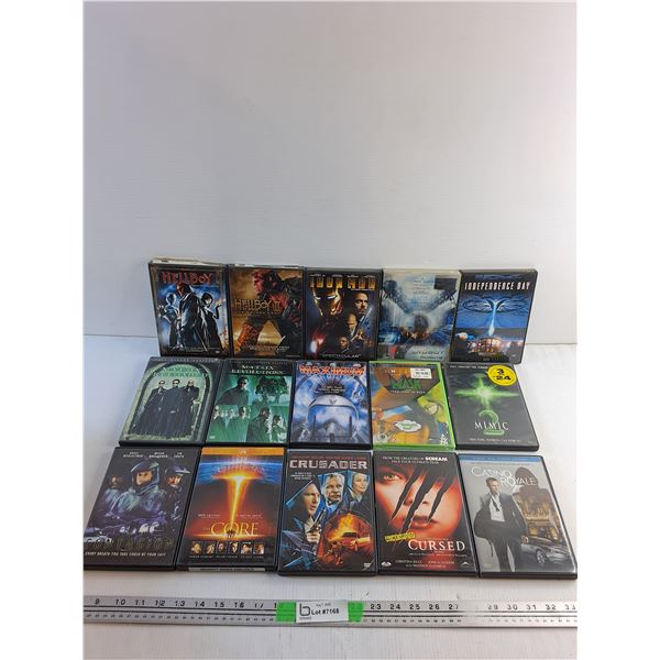 (15) Various DVD Movies - The Mask, Independence Day and Matrix