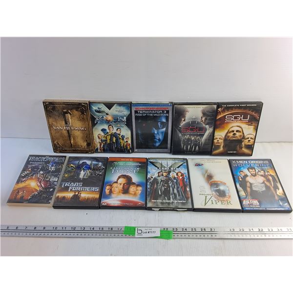 (11) Various DVD Movies - Transformers, Terminator 3 and Wolverine