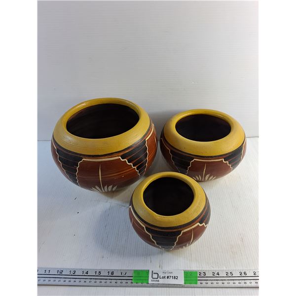 (3) Ceramic Planters