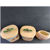 Image 4 : (2) Ceramic Canisters with Lids and Ceramic Vase