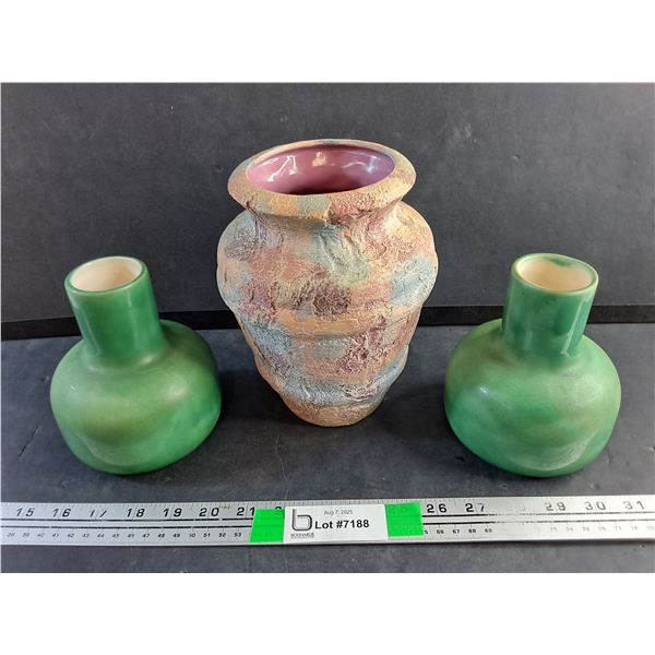 (3) Ceramic Vases