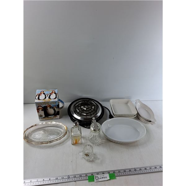 Hot Chocolate Mug Kit, Toastmaster, (2) Oven Dishes, Misc - As Is