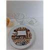 Image 5 : (2) Glass Bowls, Plate, Corningware Microwave Grill, Misc