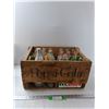 Image 1 : (23) Assorted Glass Bottles, Pepsi Cola Wooden Crate - PICK UP ONLY
