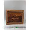 Image 1 : Faux Pressed Wood Carved Picture - 19'' x 15''