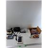 Image 1 : (3) Cameras - Polaroid, Konica, Point And Shoot, Garlic Roaster, Phone Case - As Is