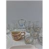 Image 4 : (6) Olympic Glasses, (3) Bacardi Glasses, Glass Divided Tray, Misc