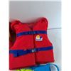 Image 6 : (3) Life Jackets, Swimming Flippers And Goggles - As Is