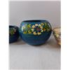 Image 4 : (3) Hand Painted Flower Pot