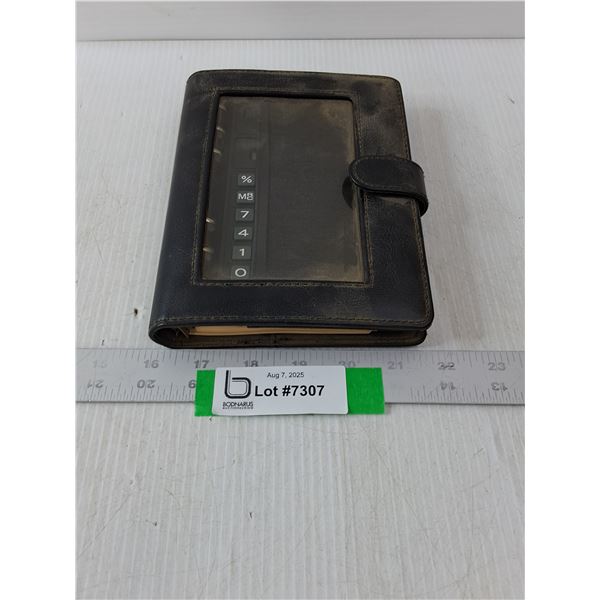 Black Binder, Pen, Calculator & Dividers- 7" x 5.5"