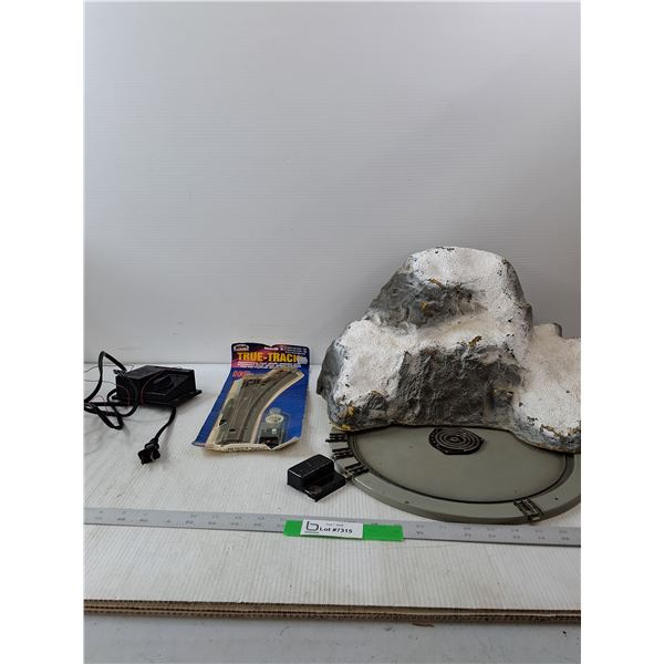Train Track, Track Turn Table & Hobby Transformer & Fake Rock