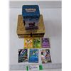 Image 1 : (5) Pokemon Trading Cards & (3) Empty Tins- Cannot Authenticate