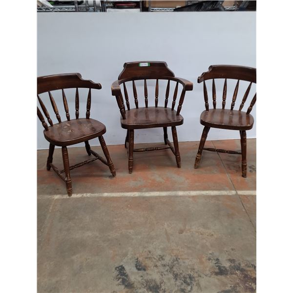 *(3) Dark Brown Chairs- Have Wear- CANNOT SHIP