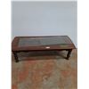 Image 1 : *Brown Center Coffee Table With (2) Pieces Of Glass- CANNOT SHIP
