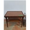 Image 3 : *Brown Side Table & Rolling Tv Cart - CANNOT SHIP