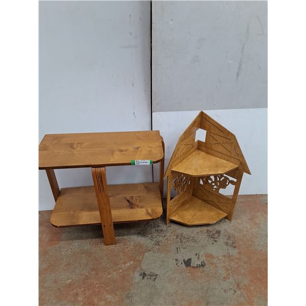 *Corner Shelf & Side Table- 22" x 24" x 12"- CANNOT SHIP