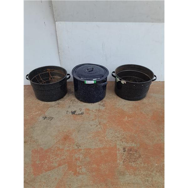 **(3) Enameled Steel Canner/Multi-use Pot- CANNOT SHIP