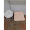 Image 2 : *Wood Painted Stool & Metal Stool- CANNOT SHIP