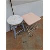Image 3 : *Wood Painted Stool & Metal Stool- CANNOT SHIP
