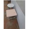Image 4 : *Wood Painted Stool & Metal Stool- CANNOT SHIP