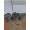 Image 1 : **(3) Galvanized Metal Pails- 11" x 13"- PICK UP