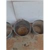 Image 3 : **(3) Galvanized Metal Pails- 11" x 13"- PICK UP