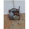 Image 1 : **Metal Basket, Yard Decorations, Steering Wheels & Metal Dust Pan- CANNOT SHIP