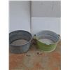Image 1 : **(2) Galvanized Wash Tubs- CANNOT SHIP