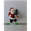 Image 1 : Plastic Santa Figurine with Metal Tree 7" Tall