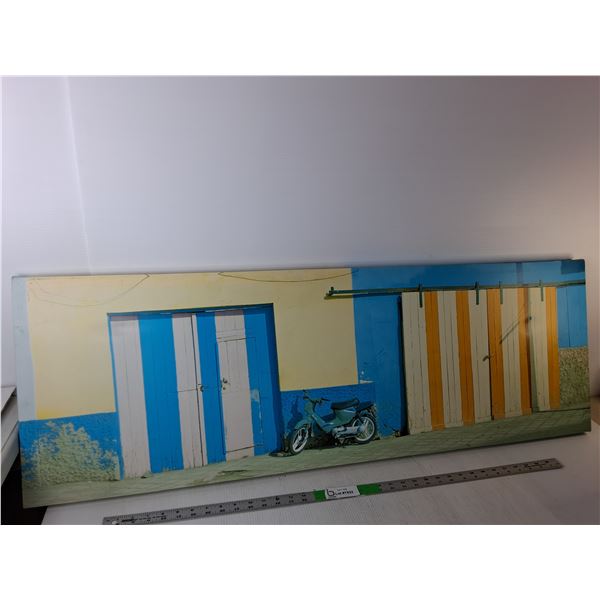 *European Motorcycle Photo on Canvas 47" x 15.75", Cannot Ship