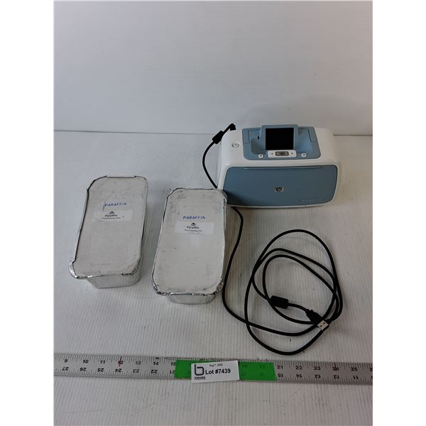 HP Photosmart A526 Printer- As Is & (2) Containers of Paraffin Wax
