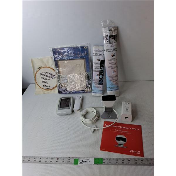 Rogers Ignite Security Camera- Powers On, (2) Diamond Painting Kits, Acu-Rite Wireless Thermometer- 