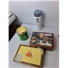 Image 5 : Coca-Cola Tin & (2) Decks of Playing Cards, Alarm Clock- Powers On, Owl Candle, Misc.