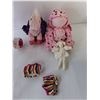 Image 2 : Toy Stroller 23" Tall, Christmas Basket & (3) Stuffies