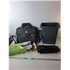 Image 1 : Dell Leather Laptop Case, Garbage Bin & Paper Shredder- Powers On