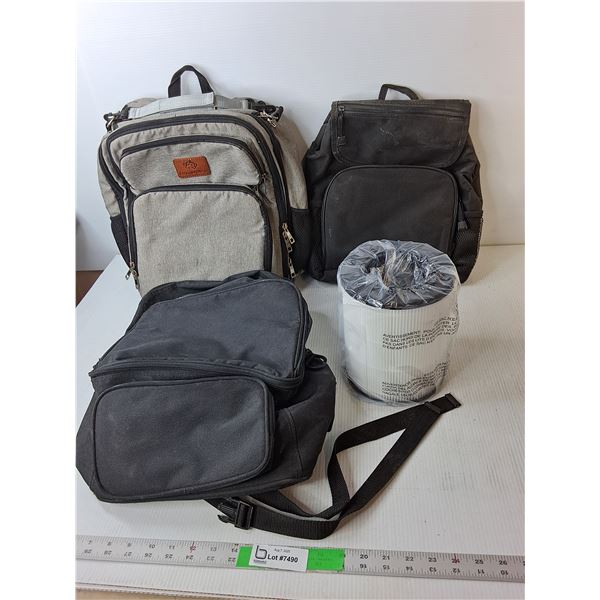 Air Purifier Filter & (3) Backpacks