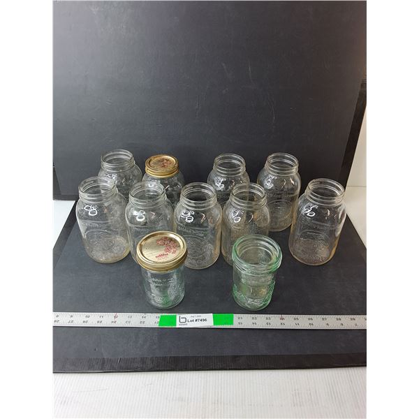 (11) Canning Jars Up to 7" Tall