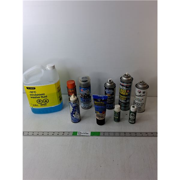 Chemicals Lot- Washer Fluid, Puncture Seal, Wood Filler, Misc. Cannot Ship