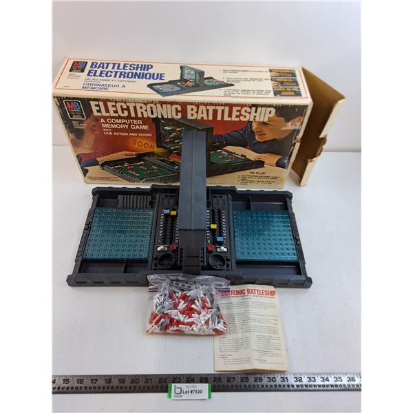 MB Electronic Battleship 2-Player Board Game - Appears Complete - Untested