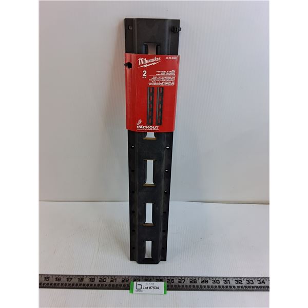 Milwaukee 2-piece 20" Vertical E-Track for Packout Racking Shelves - Unused