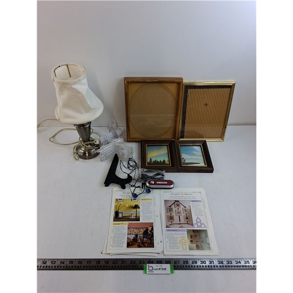 Night Stand Lamp - Tested, Decorative Plate Mounts, Frames, Belt Clip Radio, Home Decor Pages