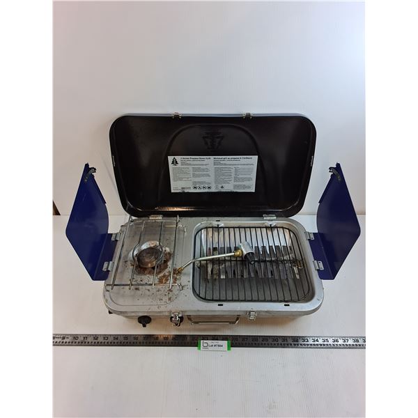 Woods 2-Burner Portable Propane Camp Stove - Untested - 21x13x6" - Pickup Preferred