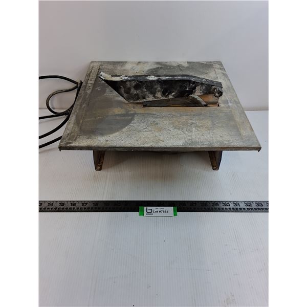 Power Fist Diamond Wheel Benchmount Saw - Tested - 16x16x9" - PICK UP ONLY