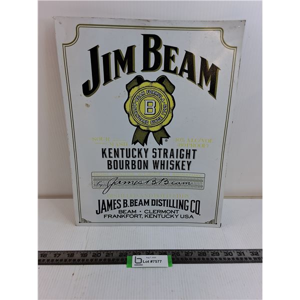 Jim Beam Metal Wall Sign - 12.5" x 16"