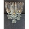 Image 2 : Set of 8 Olympic Wine Glasses, Set of 4 Blue Stem Wine Glasses