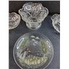Image 3 : (5) Glass/Crystal Serving/Display Dishes